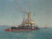 Lionel Walden Going Into Port oil painting on canvas